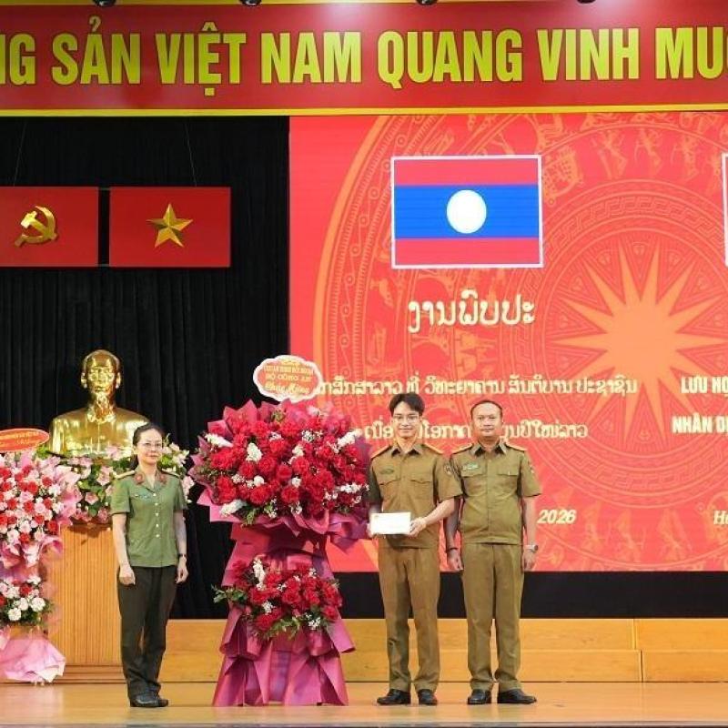 Học viện An ninh nhân dân tổ chức buổi gặp mặt, chúc Tết lưu học viên Lào nhân dịp Tết cổ truyền Bunpimay năm 2026