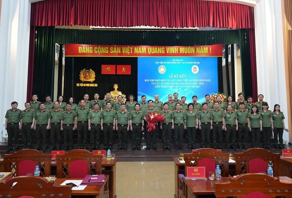 Tổng kết 5 năm thực hiện Quy chế phối hợp, ký Bản ghi nhớ họp tác giữa Học viện an ninh nhân dân và Cục An ninh nội địa giai đoạn 2026 - 2031