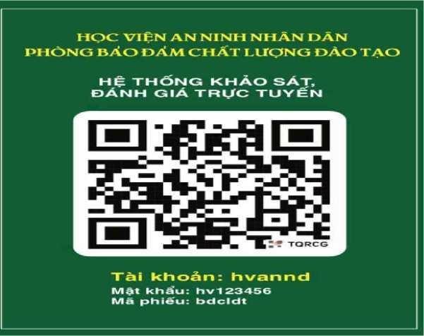 Ứng dụng QR code trong lấy ý kiến phản hồi: Giải pháp nâng cao chất lượng đào tạo tại Học viện An ninh nhân dân