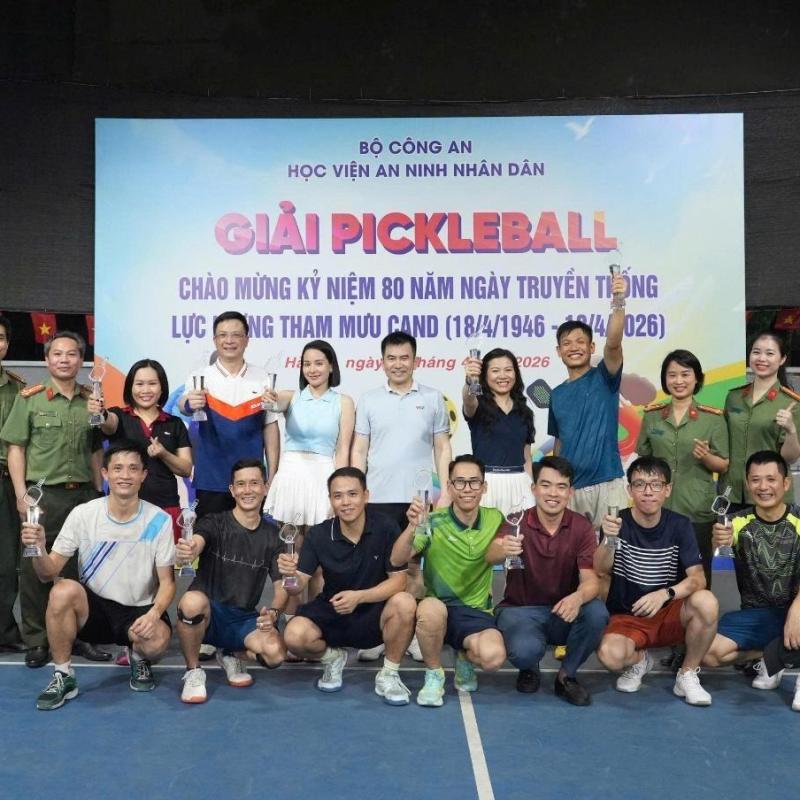 Giải Pickleball kỷ niệm 80 năm Ngày truyền thống lực lượng tham mưu Công an nhân dân