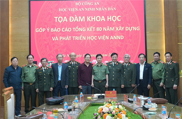 Học viện An ninh nhân dân tổ chức tọa đàm khoa học góp ý Báo cáo tổng kết 80 năm xây dựng và phát triển