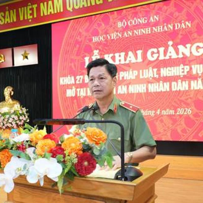 Khai giảng lớp Bồi dưỡng pháp luật, nghiệp vụ Công an Khoá 27 mở tại Học viện An ninh nhân dân