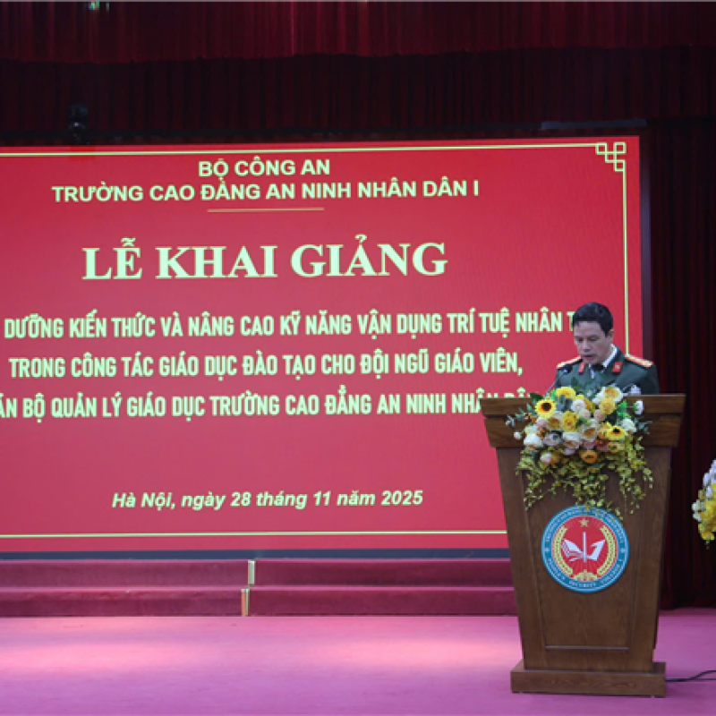 Học viện An ninh nhân dân triển khai Lớp bồi dưỡng ứng dụng trí tuệ nhân tạo tại Trường Cao đẳng An ninh nhân dân I