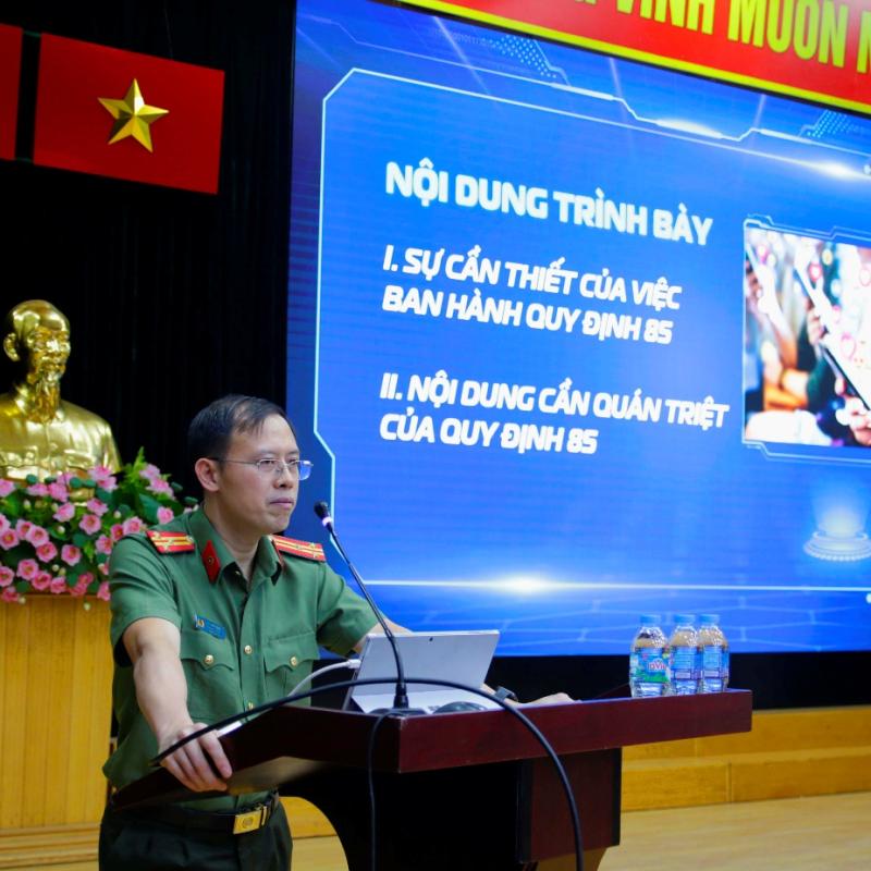 Tuyên truyền, phổ biến Quy định 85 về việc thiết lập và sử dụng trang thông tin điện tử cá nhân trên internet, mạng xã hội đối với cán bộ, giảng viên trong Học viện an ninh nhân dân