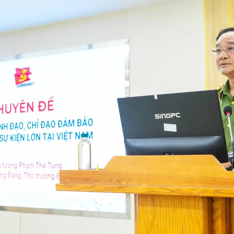 Thượng tướng Phạm Thế Tùng, Thứ trưởng Bộ Công an giảng dạy lớp Bồi dưỡng cập nhật kiến thức mới, kiến thức nâng cao cho cục trưởng, giám đốc và tương đương năm 2026