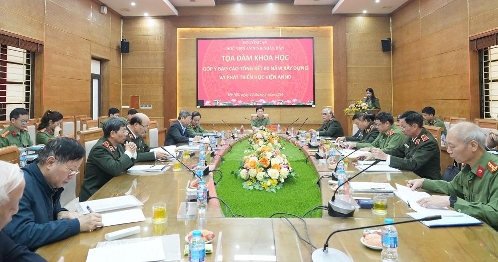 Tọa đàm báo cáo tổng kết 80 năm Học viện An ninh nhân dân 12/3