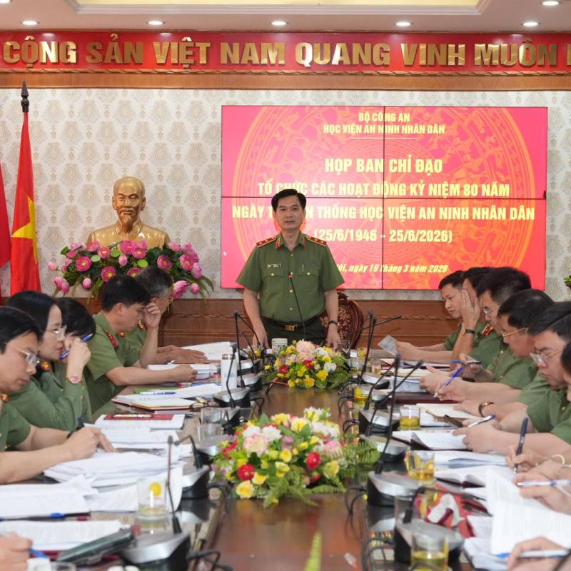 Đẩy nhanh tiến độ, chuẩn bị cho lễ kỷ niệm 80 năm Ngày truyền thống Học viện An ninh nhân dân