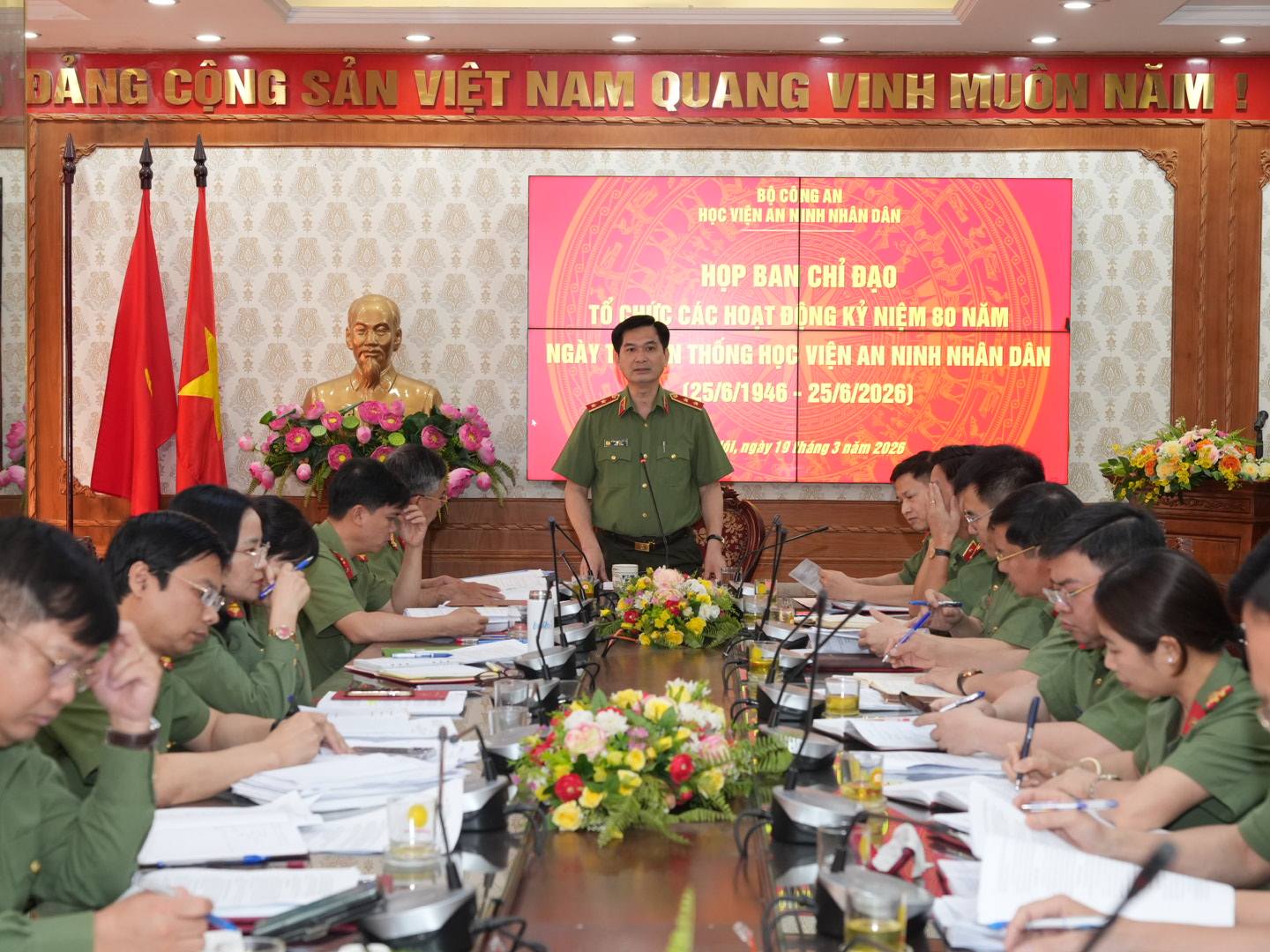 Đẩy nhanh tiến độ, chuẩn bị cho lễ kỷ niệm 80 năm Ngày truyền thống Học viện An ninh nhân dân