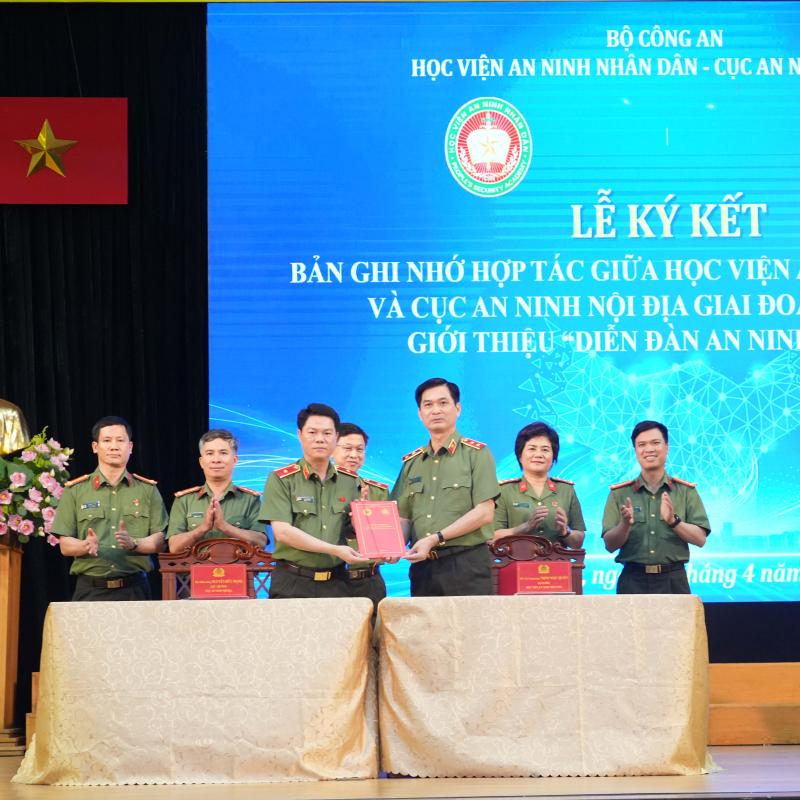 Tổng kết 5 năm thực hiện Quy chế phối hợp ký Bản ghi nhớ họp tác giữa Học viện an ninh nhân dân và Cục An ninh nội địa giai đoạn 2026 - 2031